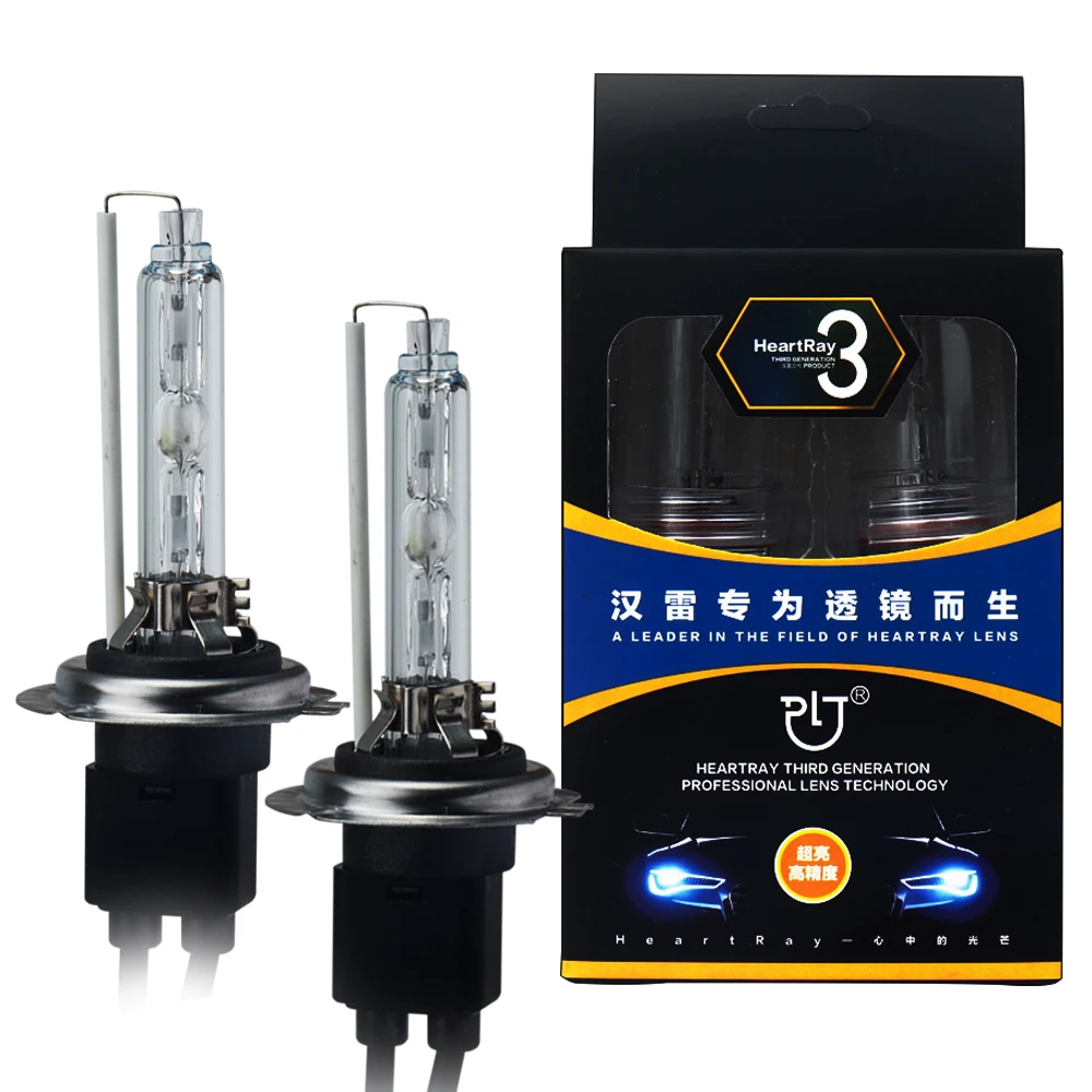 Original 35W HeartRay H1 4500K HID Bulbs Metal Base H7 5500K H11 9005 9006 D2H 6500K Fast Bright Car Xenon Light Bulb