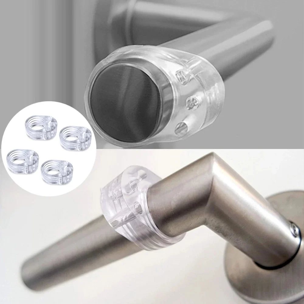 5pcs Door Stopper Transparent Silica Gel Door Handle Buffer Wall Protection Doorknob Bumper Walls Furniture Protective
