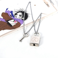 2pcs/set Anime Ai Yazawa NANA Lover's Key&lock Fashion Metal Pendant Cosplay Accessories Hot  Necklaces