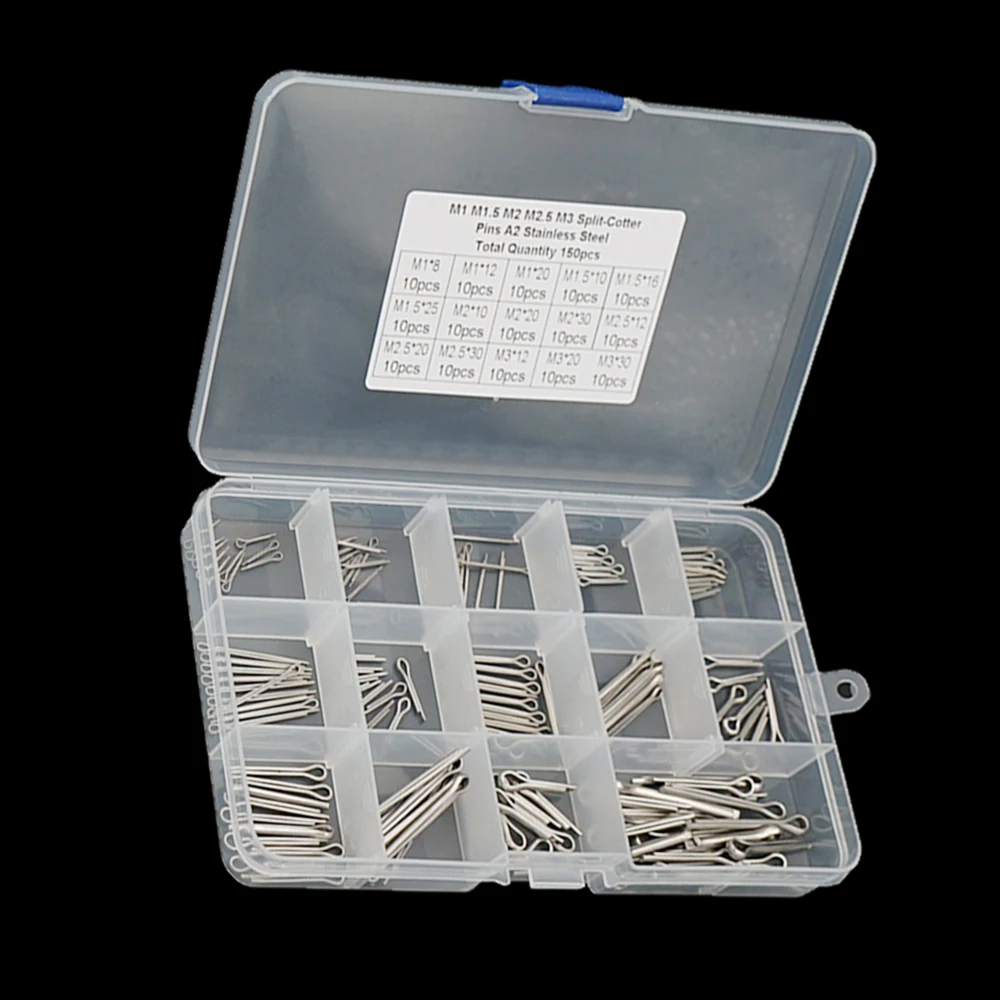 150PCS M1M1.5 M2 M2.5 M3 GB91 304 Diviso In Acciaio Inox Spille Kit