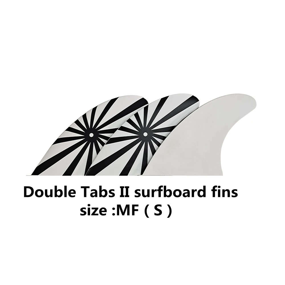 UPSURF-FCS 2 Fin Surf Fins, Double Tabs, 2 MF S Fin, Honeycomb Fins, 2 Color, Surf Fins, New Design, Surf Accessories