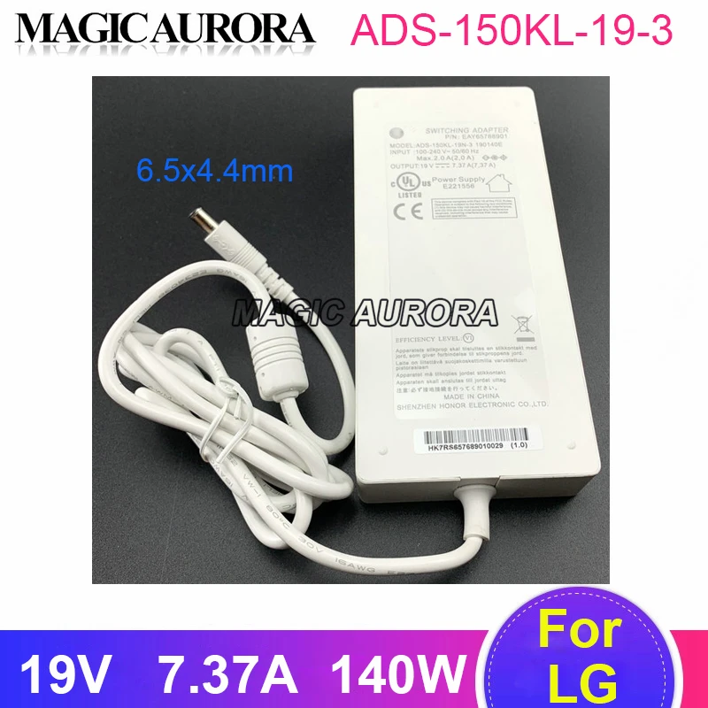 

White ADS-150KL-19N -3 190140E 19V 7.37A 140W SWITCHING Adapter For LG 34UC97C 27UK850 27UL850 34UC97 34UC99 EAY65768901 LCAP31