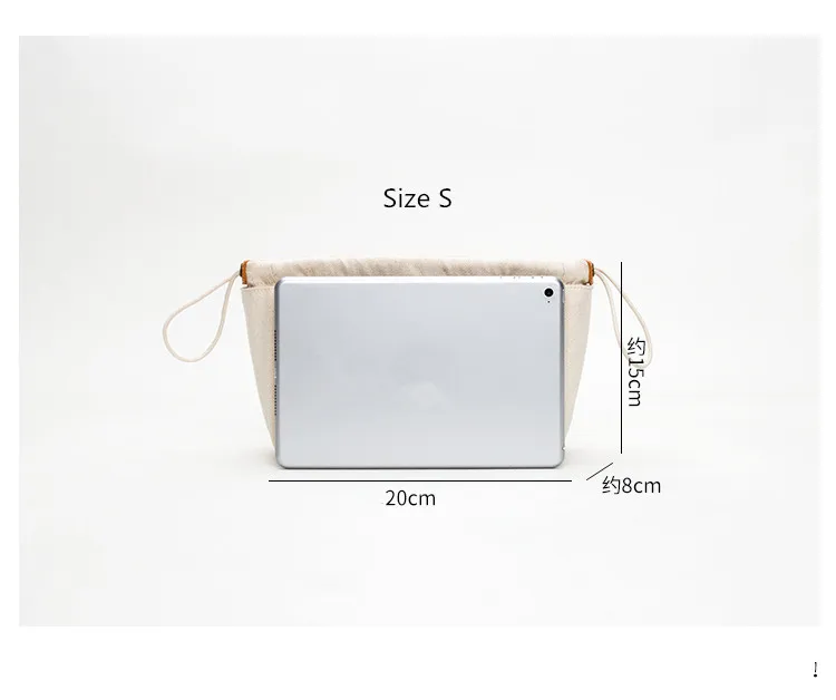 Cosmetic bag canvas Insert Bag Fit For designer brand large capacity tote bag base shaper Makeup Inner Organizer bag