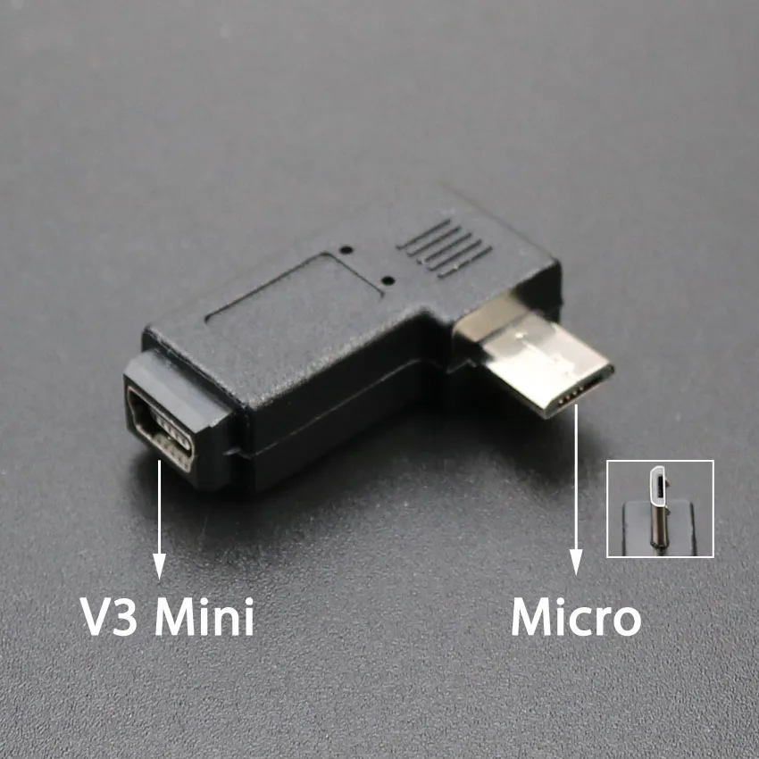 ChengHaoRan 미니 USB-마이크로 USB 남성 여성 프린터 V3 마이크로 USB 플러그 잭 전원 커넥터 전화 MP5 요법에 대 한 충전 어댑터
