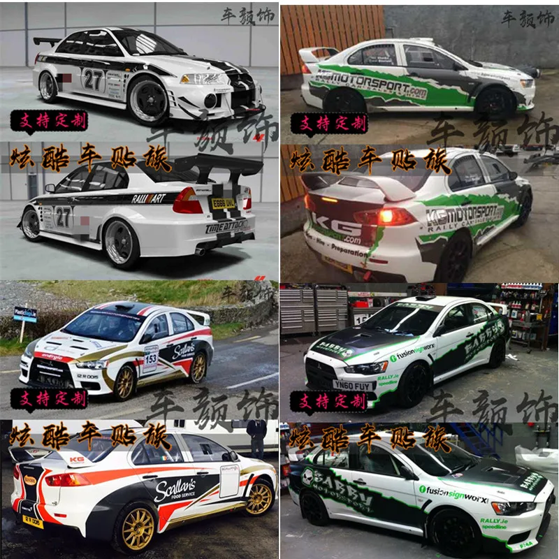 Racing sticker FOR Mitsubishi EVO body exterior decoration modified track competition sticker LANCER