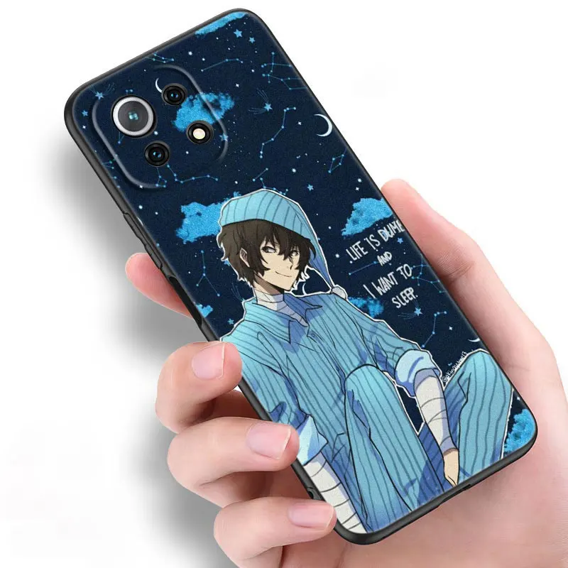 Anime Bungou bezpańskie psy Dazai Osamu skrzynka dla Xiaomi Mi POCO X3 NFC F3 GT M3 10T 11T 11X Pro 11i A2 11 Lite NE 5G CiVi okładka