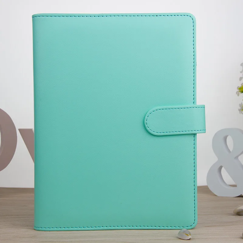 MINKYS Makronen Farbe A6/A5 PU Leder DIY Binder Photocards Sammeln Buch Tagebuch Agenda Planer Kugel Abdeckung Album Schreibwaren – Detail 12