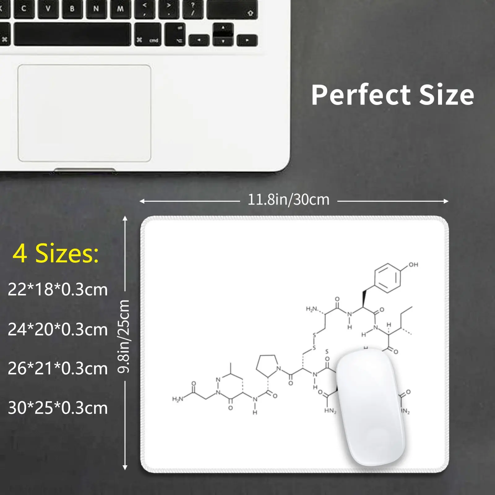 Love Chemistry Molecules Art Mouse Pad DIY Print Love Oxytocin Chemistry Molecule Science Nerd Chemical