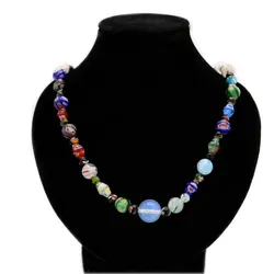 1PCS Handmade Murano Thousand Flowers Glazed Bead Necklace For Women Fashion DIY Personality Female Opal Jewelry