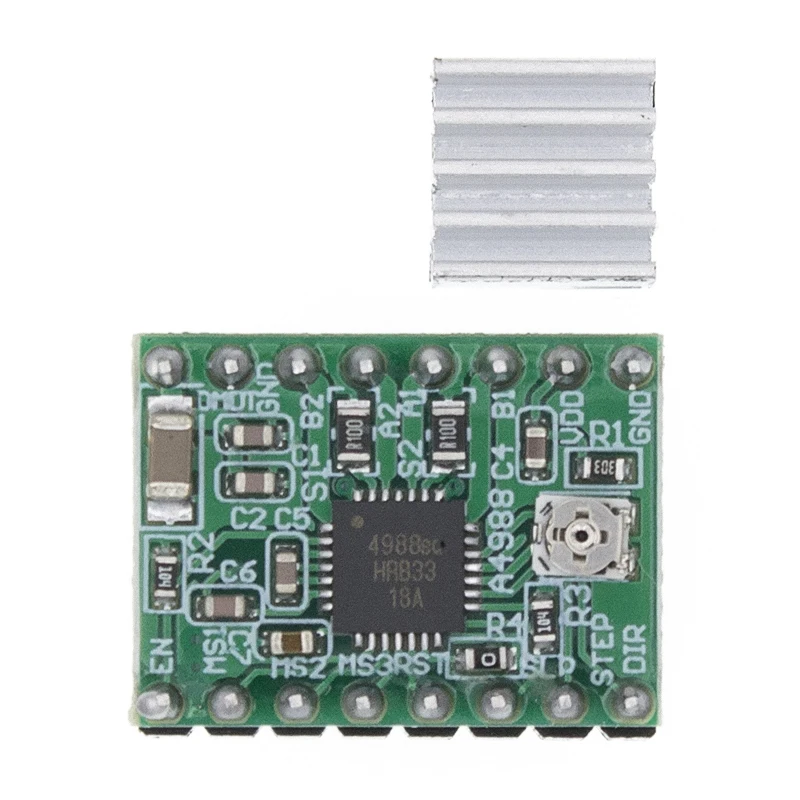 3D Printer Parts StepStick A4988 DRV8825 Module Stepper Motor Driver With Heat Sink Carrier Reprap RAMPS 1.4