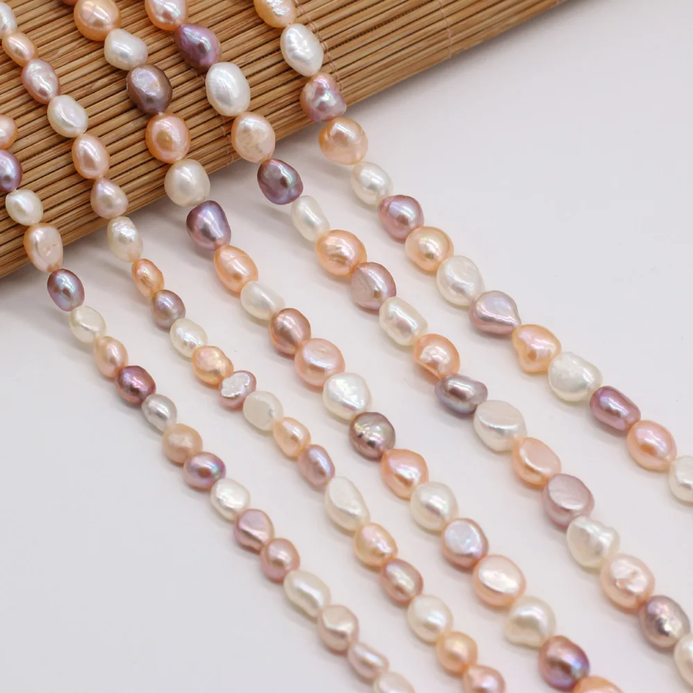 Natural Freshwater Pearl Beads Irregular Shape Grey Black White Fine Pearls For Jewelry Making DIY Bracelet Necklace Earrings