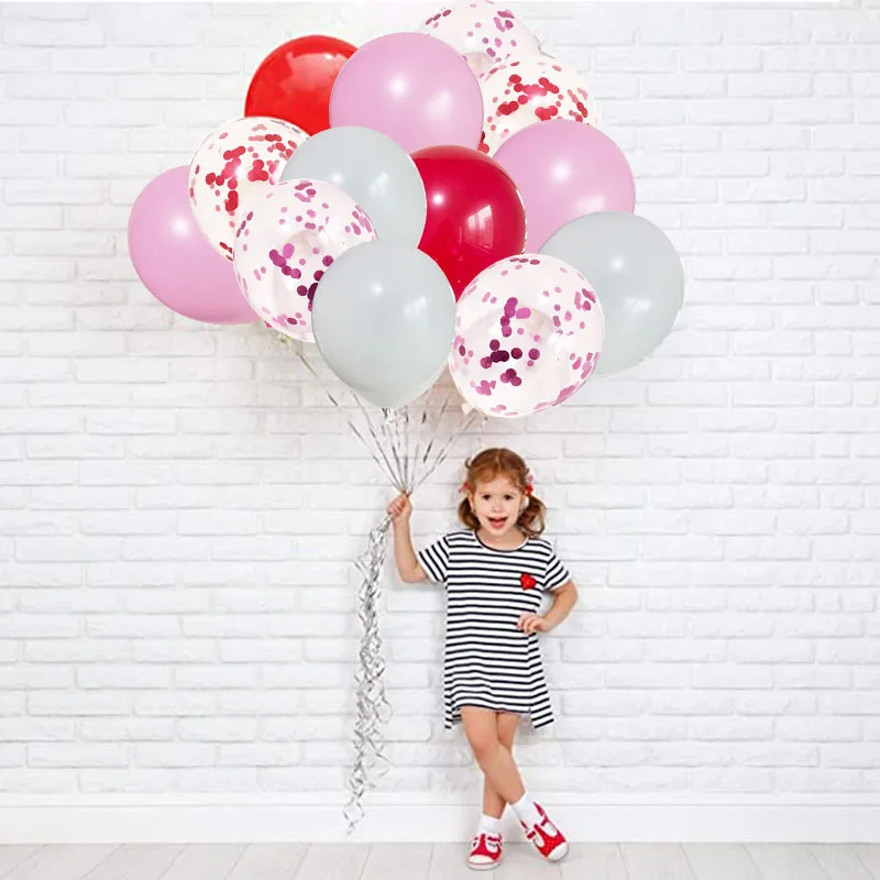 

52PCS Valentine's Day Balloon Set Big Red Pink Confetti Balloon Garland Set Wedding Valentine's Day Decoration