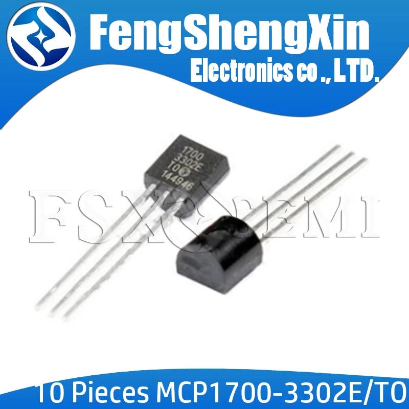 10pcs/lot New  MCP1700-3302E/TO TO-92 MCP1700 1700-3302E TO92 MCP1700-3302E Fixed LDO Voltage Regulator MCP1702-3302E/TO MCP1702