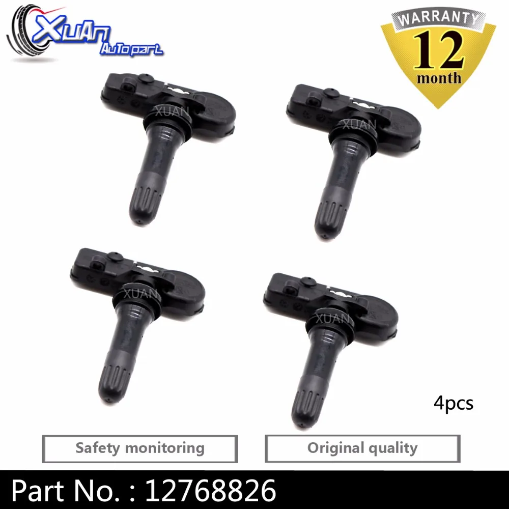 XUAN 4 PCS Tire Pressure Monitor Sensor TPMS 12768826 For BUICK ENCORE LACROSSE REGAL VERANO CADILLAC ELR SRX XTS GMC TERRAIN