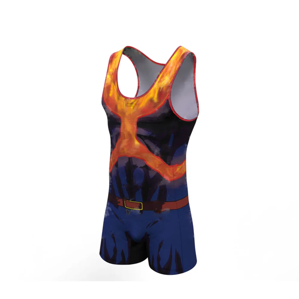 My Hero Academia All Might Cosplay Costume 3D Spandex Zentai Bodysuit Suit Jumpsuits Halloween Playsuit For Adults