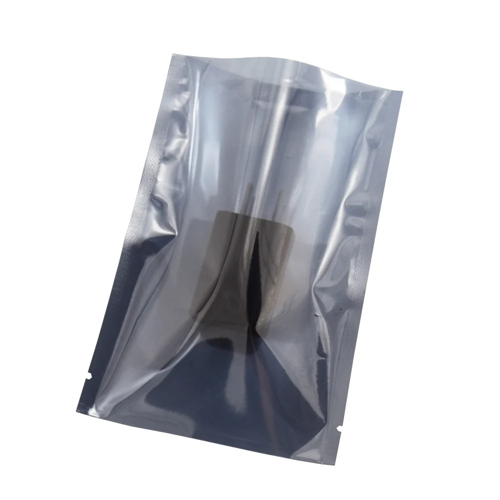 Open Top Gray Transparent Electronic Accessories Shielding Anti Static Package Bags Computer Accessory Packaging Antistatic Bag