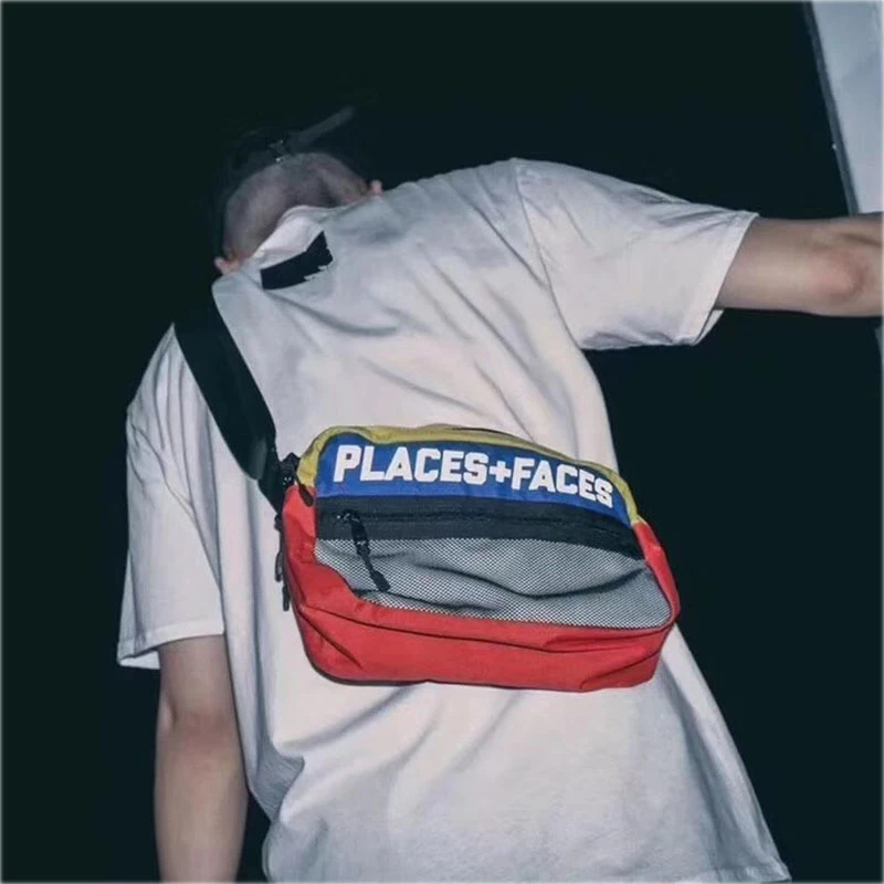 PLACES+FACES Package Streetwear Casual Classic Reflective Places+Faces Crossbody Bags Hip Hop Places+Faces Satchel Bags