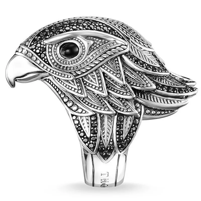 Milangirl   Men Rings Hip Hop Eagle Personality Animal Bird Rings for Men Domineering  Ring