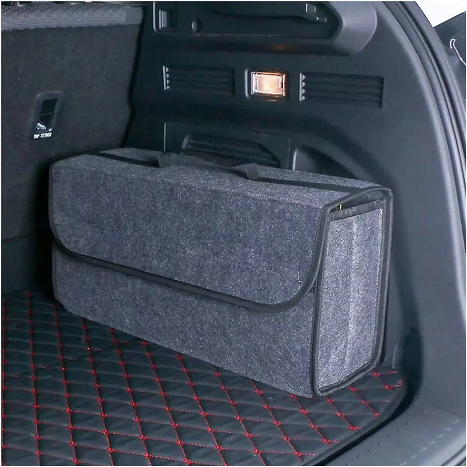 New Car Trunk Organizer Car Collapsible Soft Felt Storage Box Cargo Container Box Trunk Bag Stowing Tidying Holder Multi-Pocket