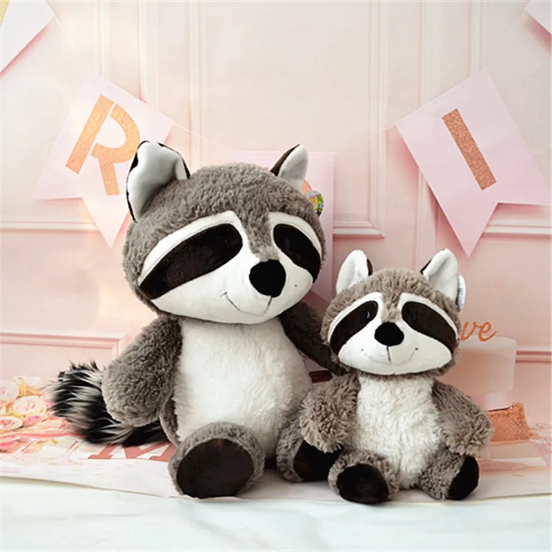 28/35/50cm Raccoon Plush Toy Forest Friends Stuffed Toy Girl Sleeping Pillow Big Tail Animal Doll Cute Creative Toys Kids Gift