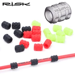 RISCHIO 10 pz Silicone Cavo Della Bicicletta Protezione Alloggiamento Spine MTB Bici Da Strada Freno Shifter Filo Luce Notturna Anello di Protezione Ultraleggero