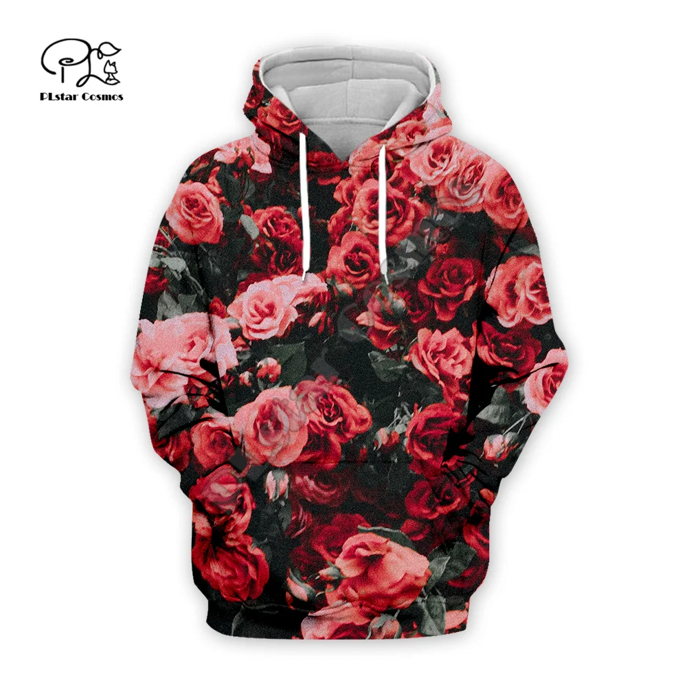 PLstar Cosmos Blossom Flowers Rose Plant Retro Funny Tracksuit Harajuku 3DPrint Men/Women Streetwear Pullover Casual Hoodies A8