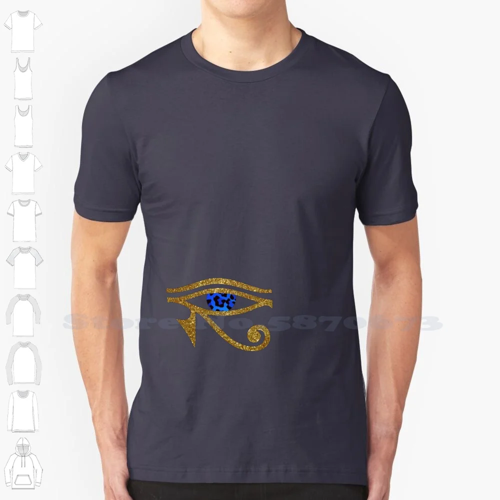 Eye Of Horus Animal Print 100% Cotton T-Shirt Eye Horus Egypt Mythology God Cleopatra