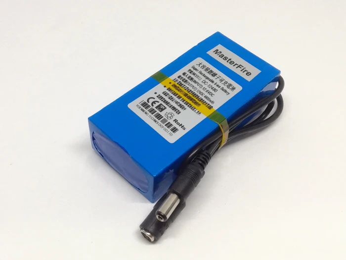 20set/lot MasterFire DC 12V 4800mAh Rechargeable Li-polymer Battery Pack with DC-12480 Power Charger For Security CCTV Camera