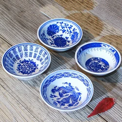 8PCS/Lot Jingdezhen Ceramic Spice Dish Blue and White Porcelain Small Seasoning Plate Home Tableware Accessories Dishes Plates