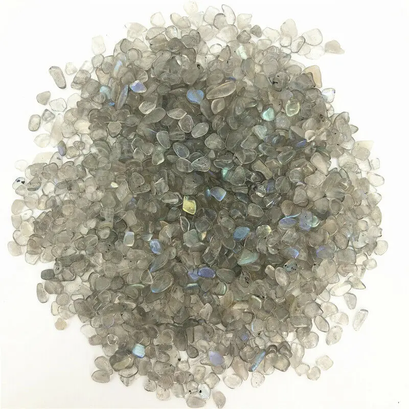 Drop Shipping 50g 5-8mm Beautiful Natural Grey Moonstone Crystal Gravel Tumbled Chips Stone Healing Natural Stones and Crystals