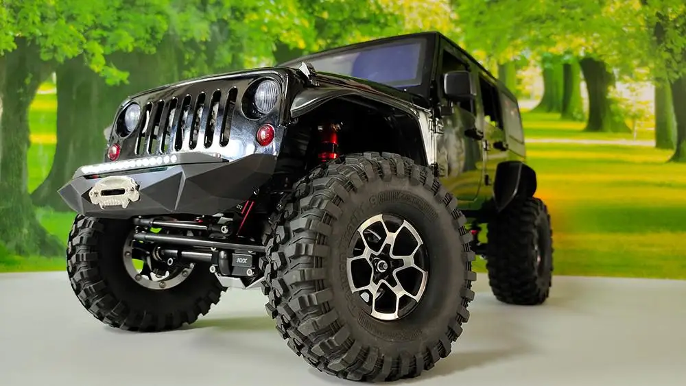 for 1/10 RC Crawler TRX4 Axial SCX10 & SCX10 II 90046 D90 Upgrade Parts RC Car Front Rear Bumper with Lights