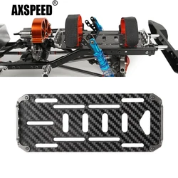 AXSPEED Carbon Fiber Battery Mounting Plate Tray with Metal Mount for Axial SCX10 1/10 RC Crawler Car Truck Model Upgrade Parts