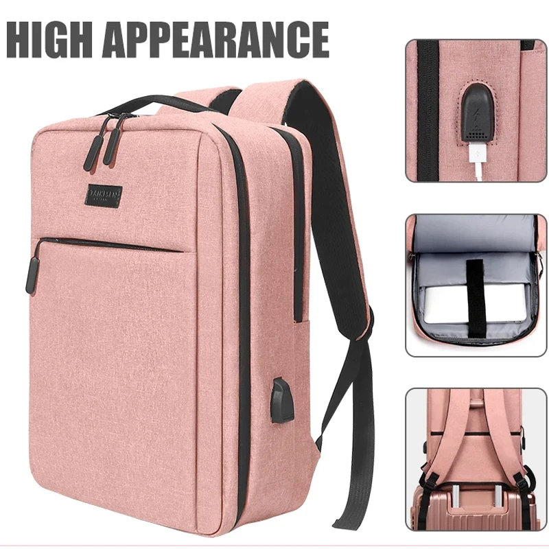 Laptop Usb Backpack School Bag Rucksack 14 15.6 17.3 Inch Notebook BagsTravel Daypack For Women & Men Leisure Backpack Mochila