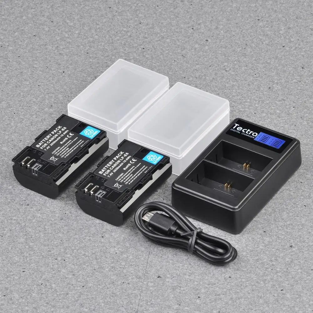 2650mAh LP-E6 LP-E6N Battery& Charger for Canon EOS 5D Mark IV 5D2 5DS R Mark II III 3 6D 60D 60Da 7D 7DII