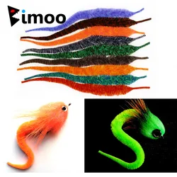 Bimoo 50PCS Fly Tying Mangum Dragon Tail Pike Muskie Steelhead Saltwater Baitfish Fly Snake Wiggle Tail Material Chenille