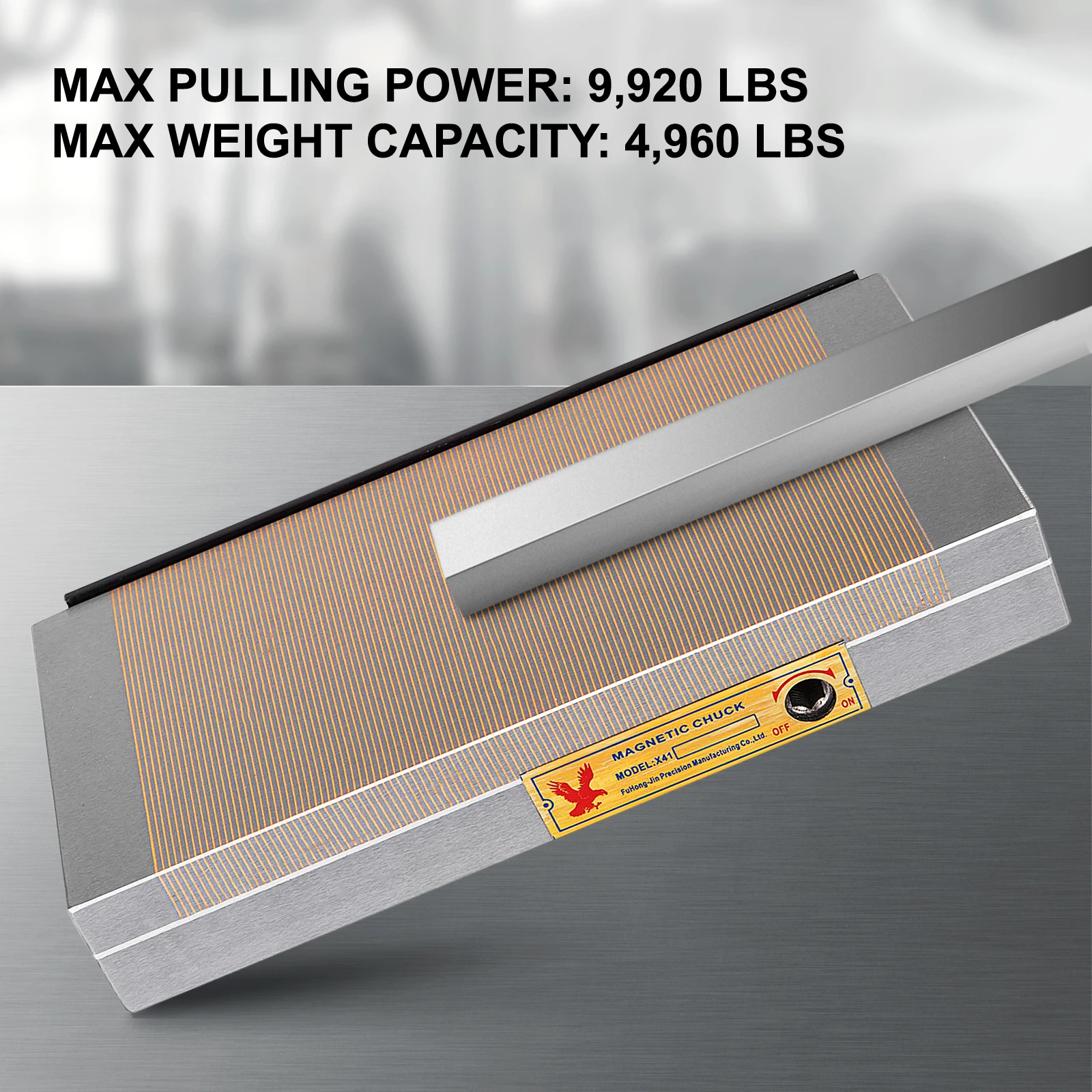 VEVOR 30X15CM Permanent Magnetic Chuck 2250KG Surface grinder Fine Pole Magnetic Chuck N45 Magnet CNC EDM Grinding Machine Tool