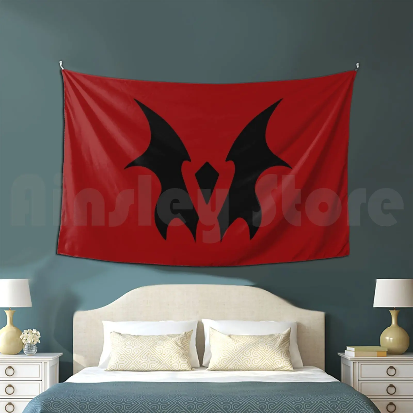 Horde ( She-Ra ) Symbol [ Red Background ] Customized Tapestry She Ra Spop Sratpop She Ra And The