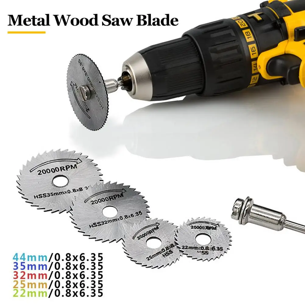 Metal Circular Saw Disc Wheel Blades Shank High Speed Steel Saw Blades With Mandrels Drill For Dremel Metal Cutter Power Tool