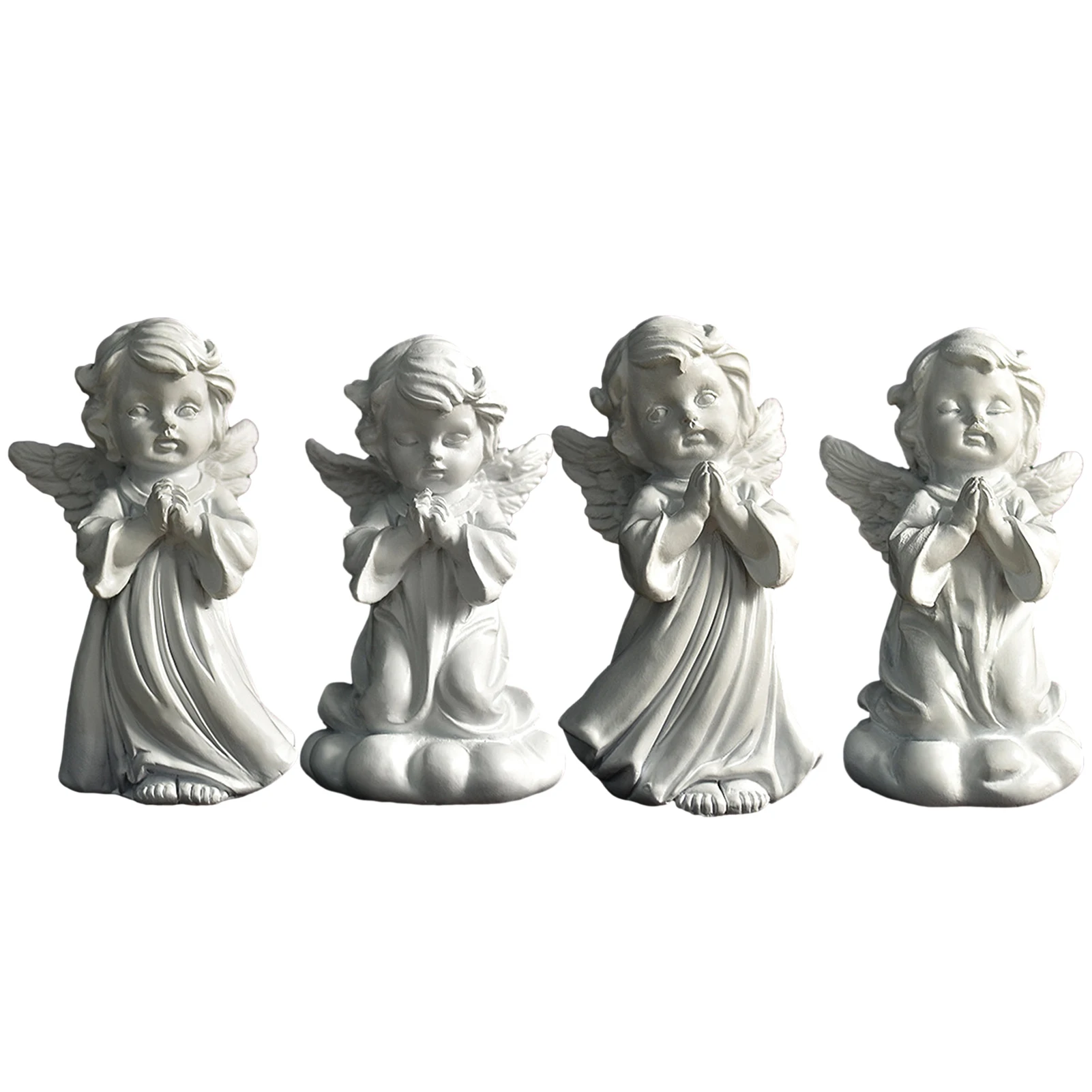 Mini Praying Angle Sculpture Desktop Cute Resin Decorative Statue Home Decoration Angel Figurines Room Ornament 4 Gestures