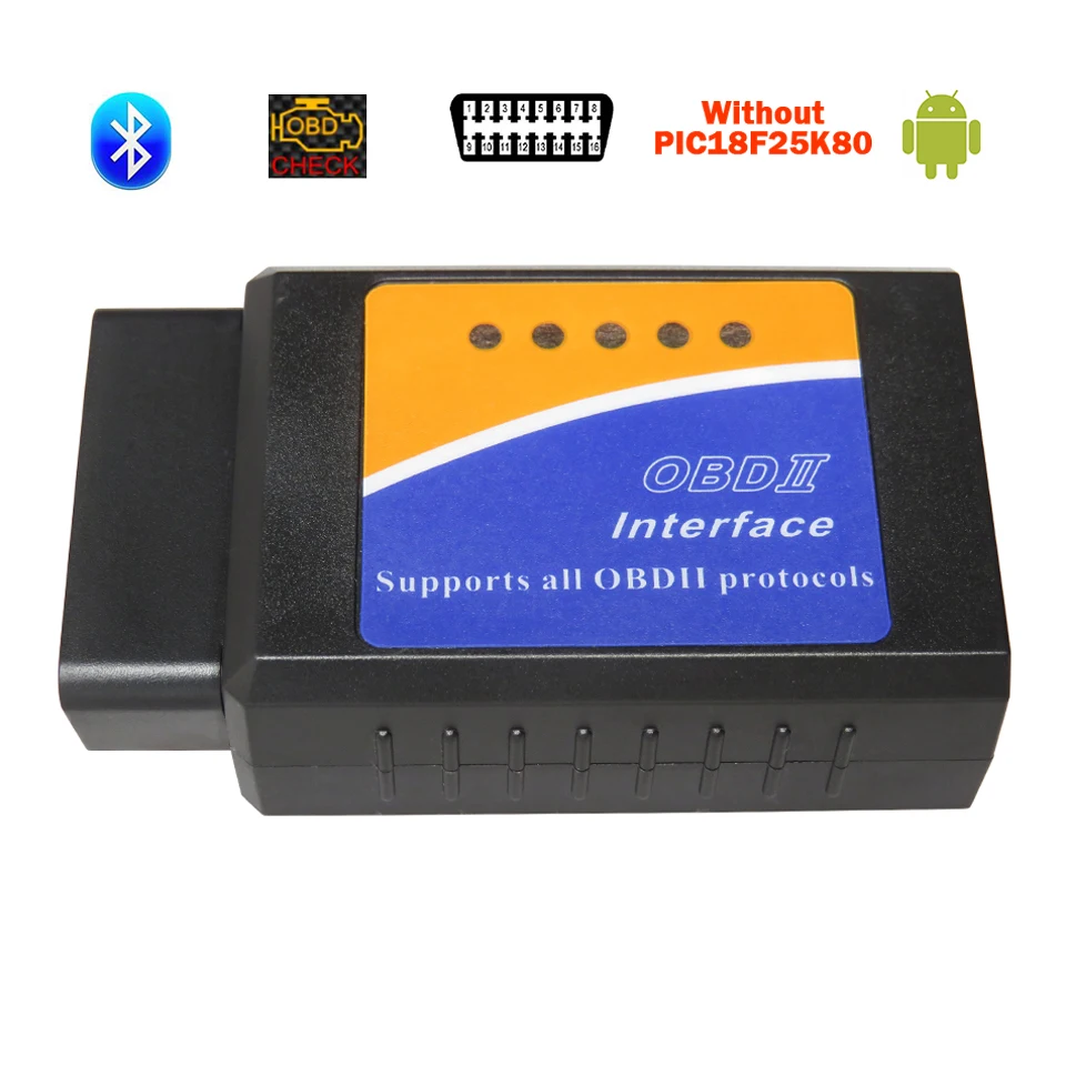 V1.5 Bluetooth Elm327 Cars Diagnostic Tools ELM 327 V 1.5 OBD2 Auto Scanner For Android Torque Elm-327 OBDII Code Readers