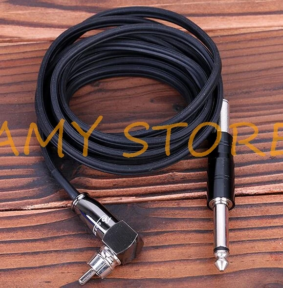 A and B D Type 6Ft 1.8m Red Black Blue Yellow Purple Flexible Silicone RCA Clip Cord Plug 1/4" Tattoo Machine Power Supply
