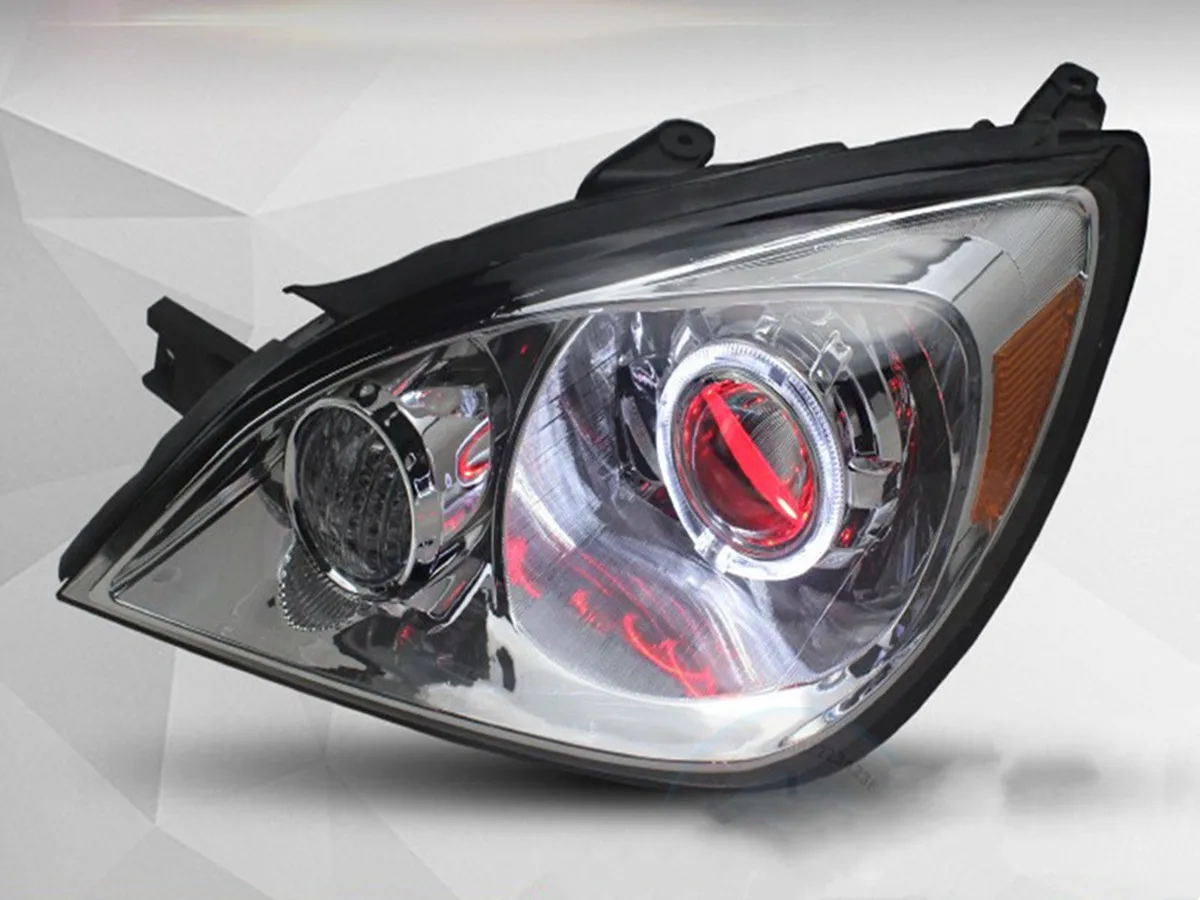 LED Xenon Headlight for Mitsubishi Lancer Angel Eye DRL Daytime Running Light With Projector Lens