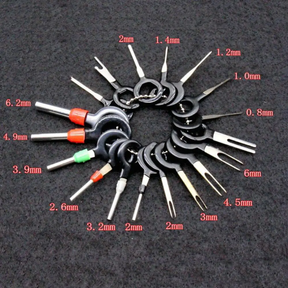 

18Pcs/set Terminal Removal Tools Car Electrical Wiring Crimp Connector Pin Extractor Kit for Car Plug Repair Tool