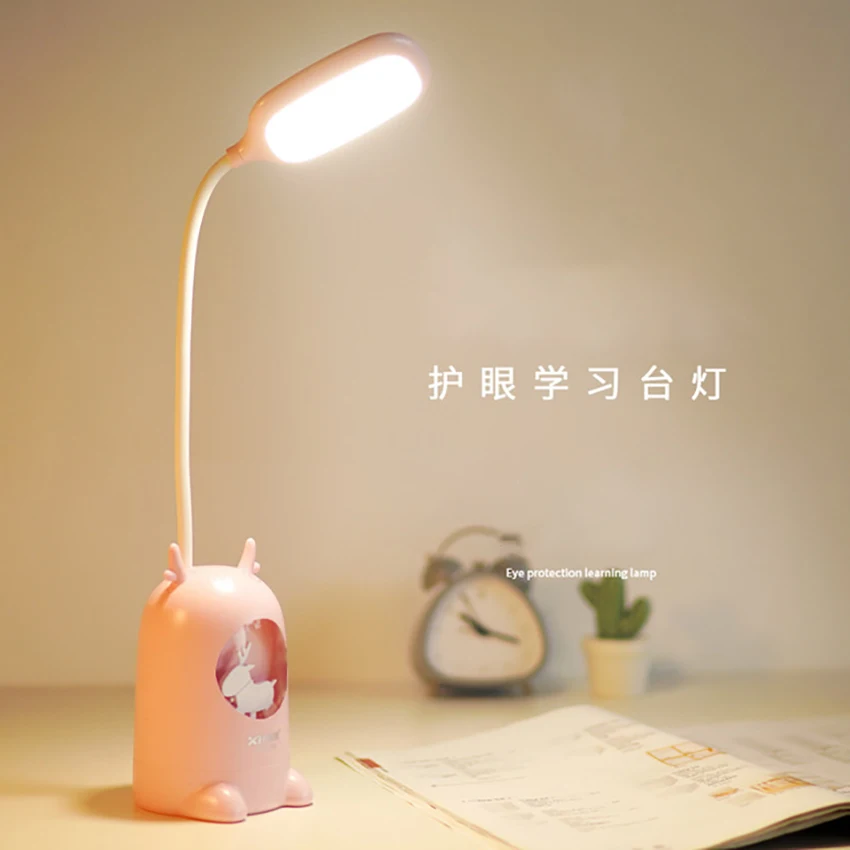 

1 set LED Table Lamp Eye Protection Desk Light Students USB Charging Dual-Purpose Learning Lamp Bedroom Bedside Night Light