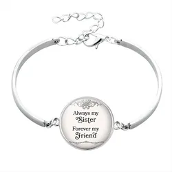 You Will Always Be The Sister of My Soul, The Friend of My Heart, Sister Bracelet Friendship Jewelry Best Friends Bangle Gift