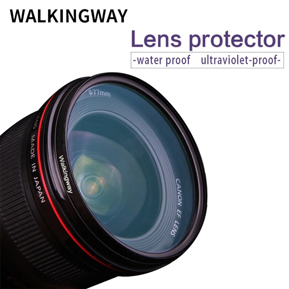 Walkingway UV Filter 77mm 67mm 55mm Camera Filter Ultra-Violet Lens Protector Filter 49 52 55 58 62 72 82 Filter for DSLR Camera