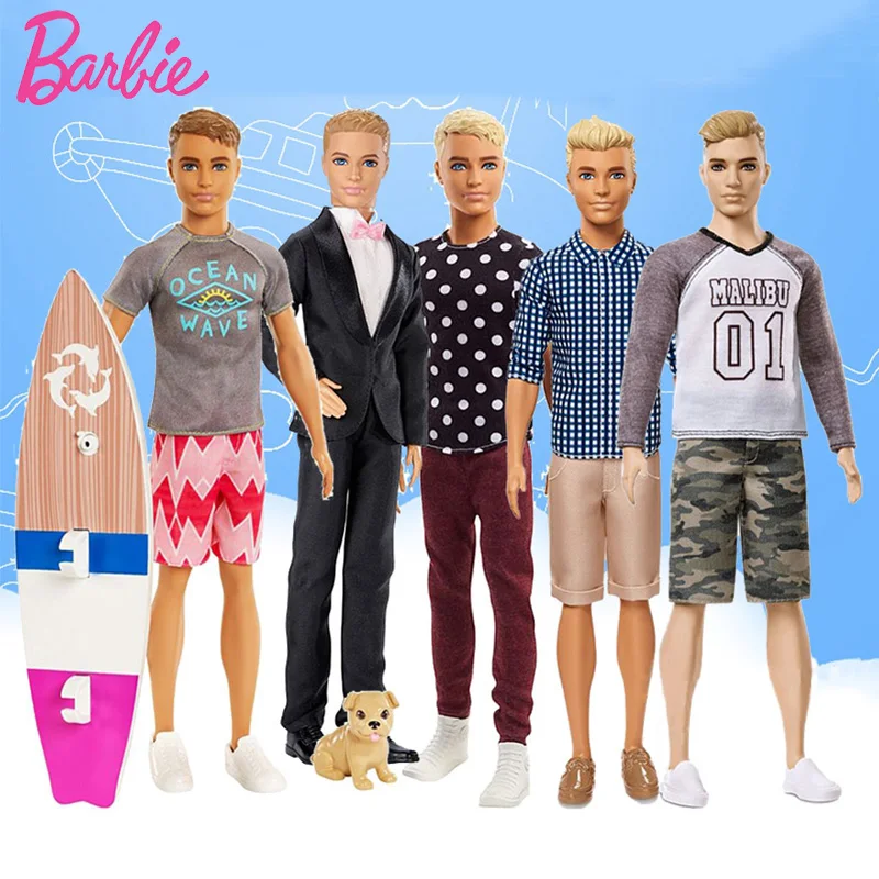 

Barbie Original Ken Dolls Barbie's Boyfriend Doll Groom Prince Ken Fashion Style Boy Toy Birthday Gift Bonecas Kid Boneca Figure