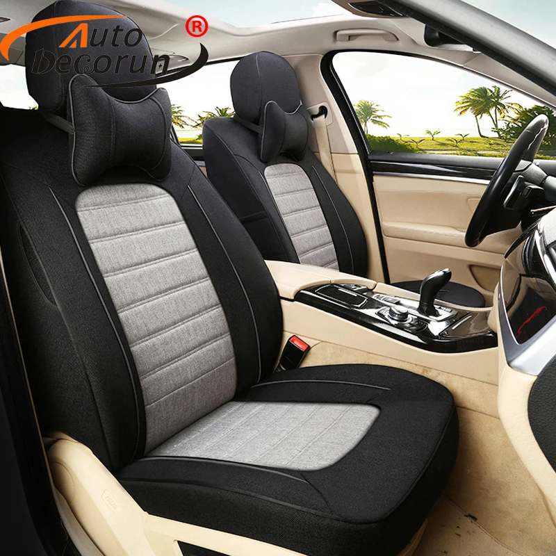 

AutoDecorun 14PCS/Set Flax Seat Cover for Renault Latitude 2015 2016 Accessories Seat Covers for Car Cushion Protector Supports