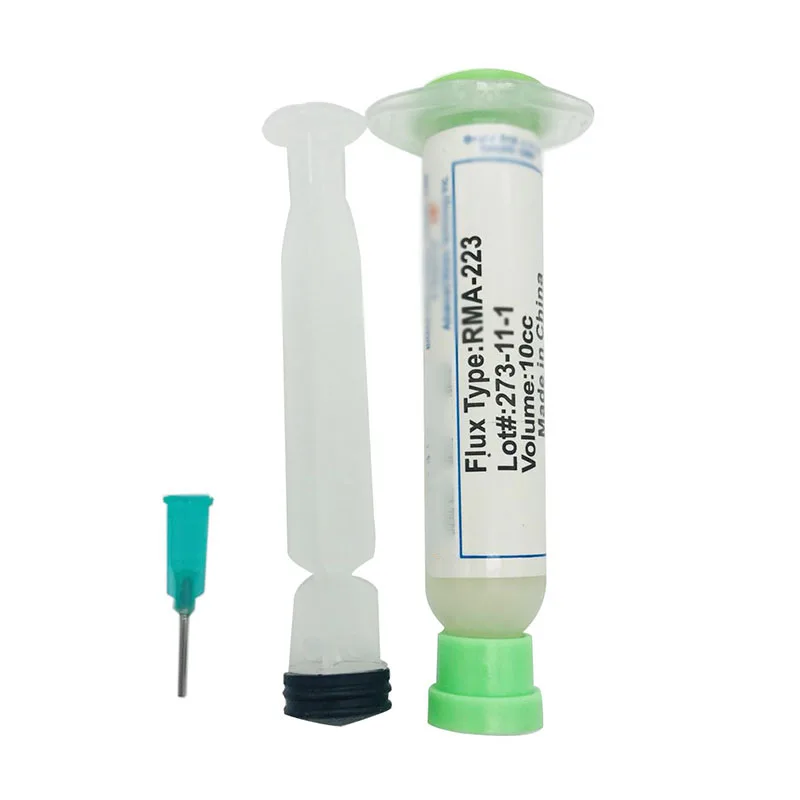 1 Set Syringe Solder Paste Flux Grease Repair Solde RMA-223 10CC PCB BGA Soldering Paste Flux Solder Ball Flux Paste  Needle
