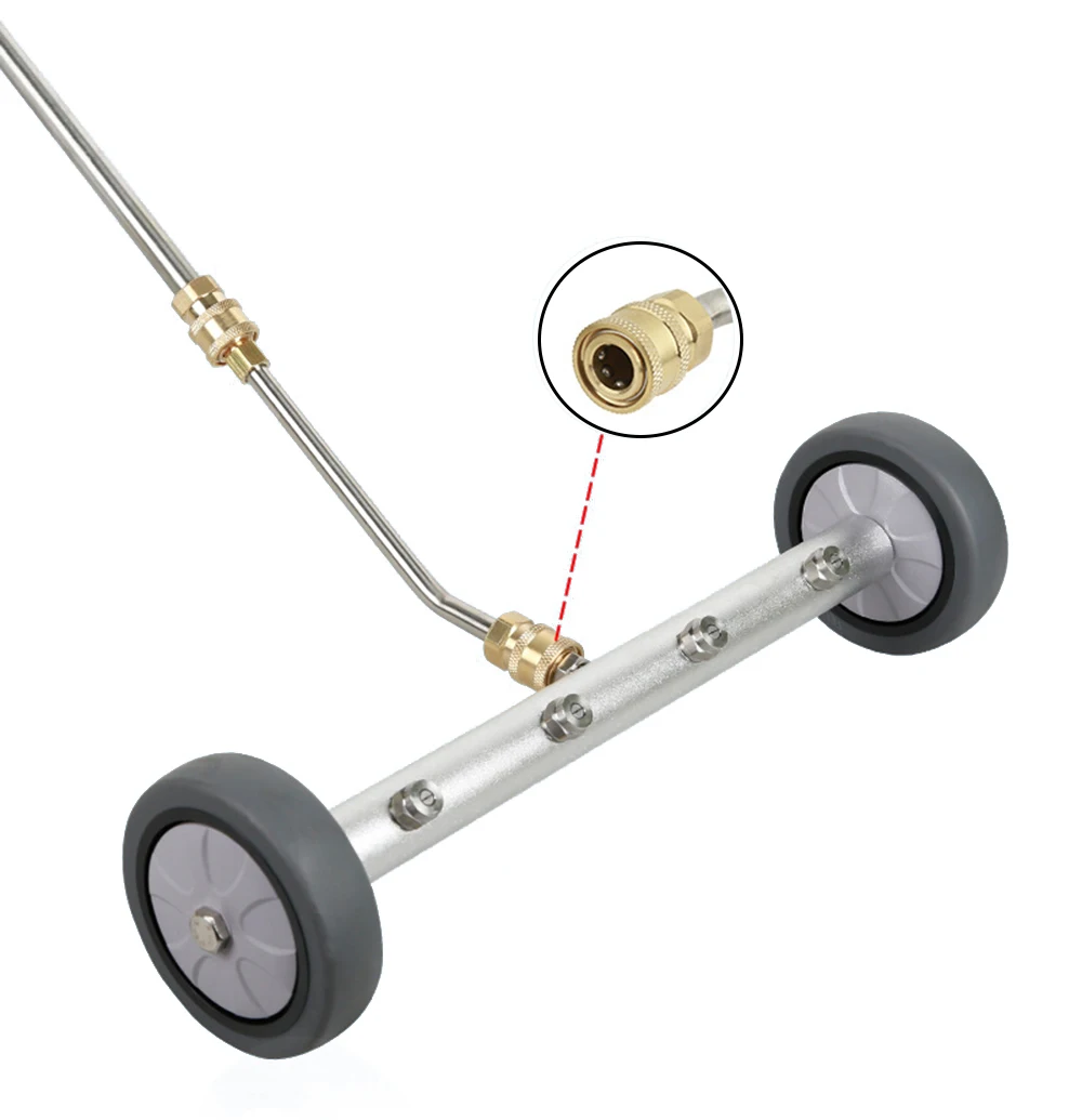 High Pressure Washer 5000PSI Water Broom for Car Chassis Road Cleaning Tool Fan Nozzle G1/4 QA Garden Tool